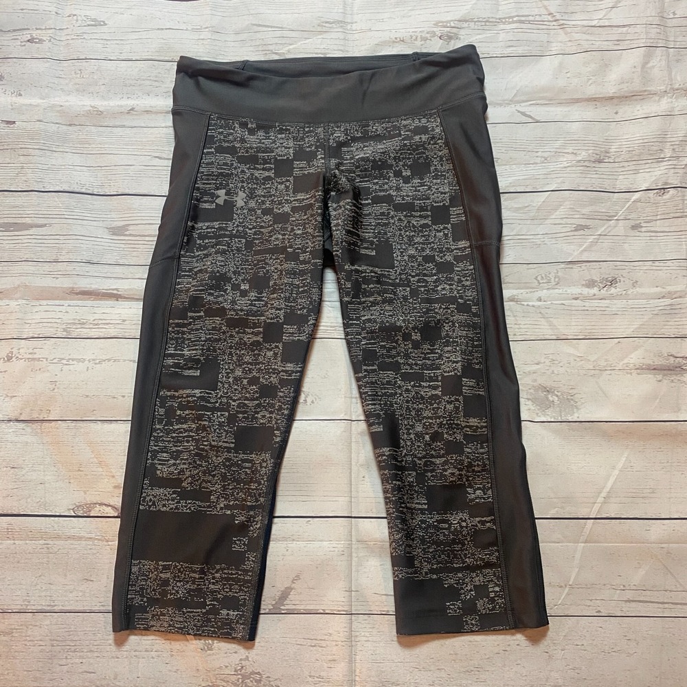 Under Armour HeatGear Compression Capri Pants Legging Grey Women's‎ Size Large